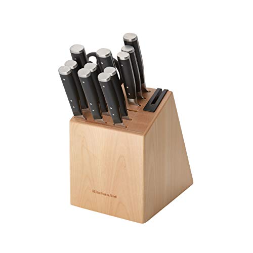 14-Piece High Carbon Stainless Steel Knife Block Set with Sharpener I3609