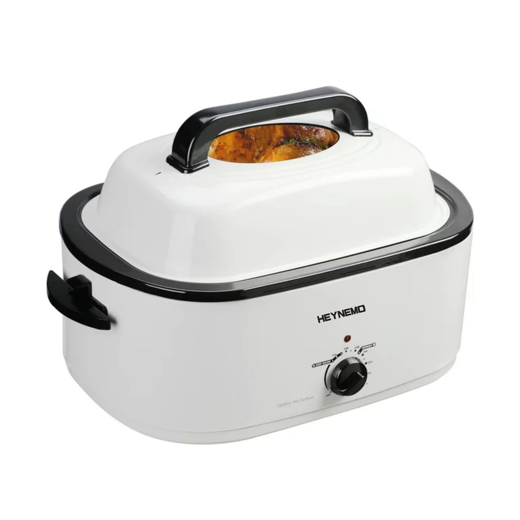 White 26 Quart Stainless Steel Electric Roaster Oven A835
