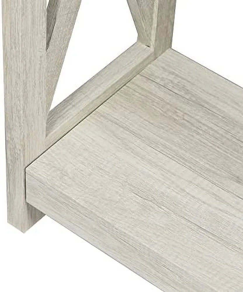 White Oak 2-Tier Console Table N43617