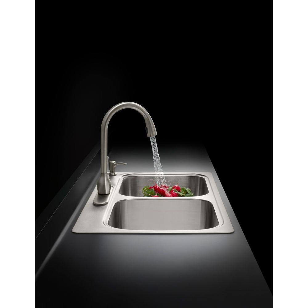 Pull-Down Kitchen Sink Faucet with Soap Dispenser Y2676