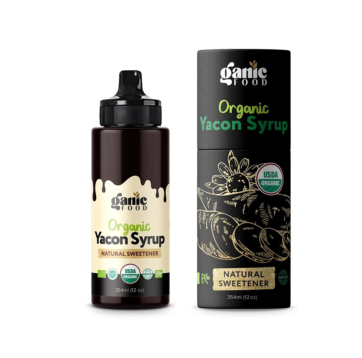 USDA Organic Yacon Syrup 12oz Natural Sweetener L28702