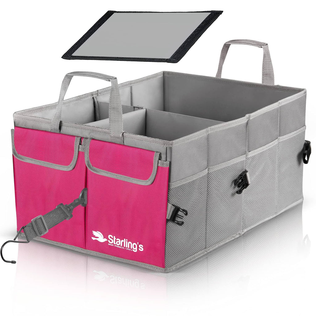 Car Trunk Organizer, Foldable Storage Cargo Box with Nonslip Waterproof Bottom B10906