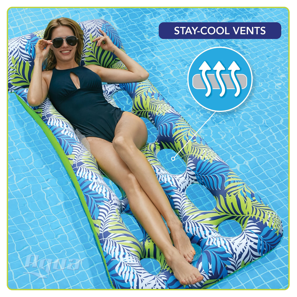 Green Contour Lounge with Headrest and Staycool Vents F51893