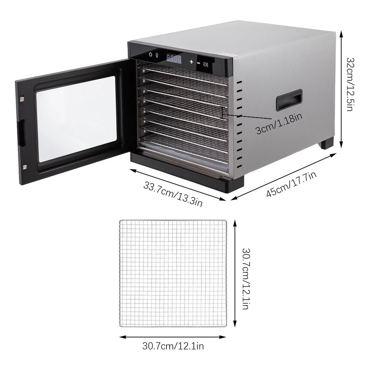 8 Trays Food Dehydrator Machine 700W K295200