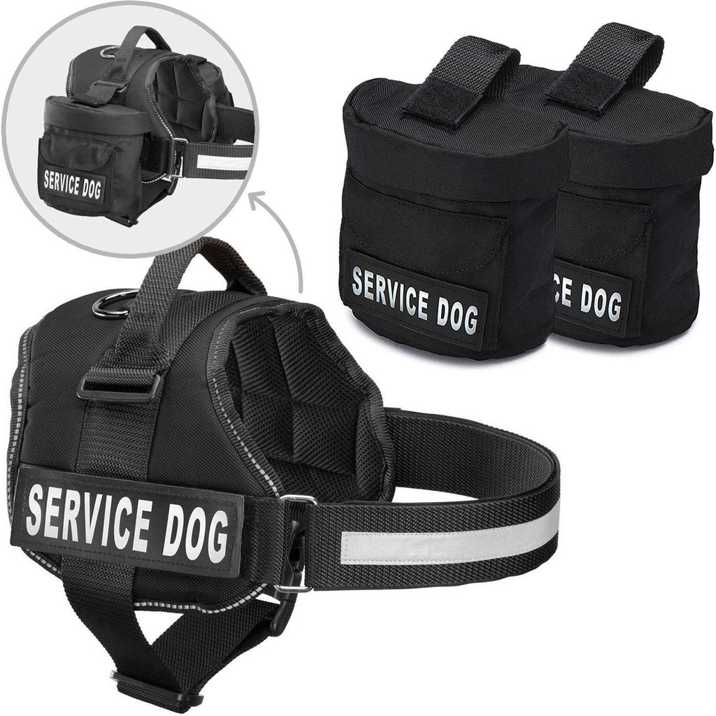 Service Dog Vest with Hook and Loop Straps and Detachable Backpacks in 7 Sizes Y6164