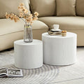 Set of 2 Round Wooden Nesting Coffee Table R2393