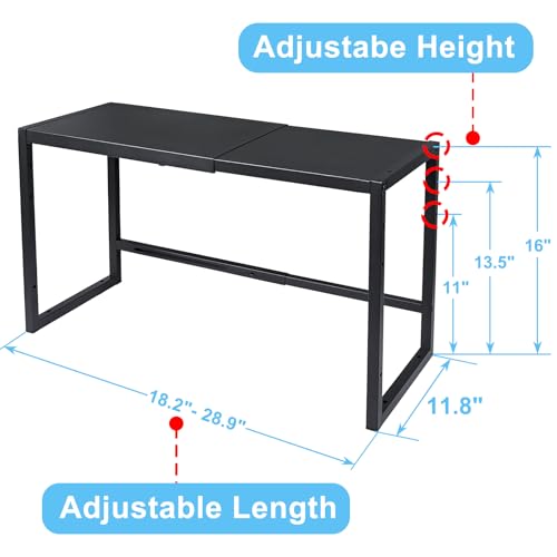 Expandable 2 Tier Heavy Duty Metal Storage Shelves V158689