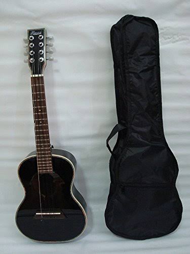 8 String Solid Mahogany Ukulele Black C397