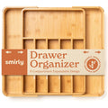 Bamboo Adjustable 8-Compartment Drawer Organizer C366