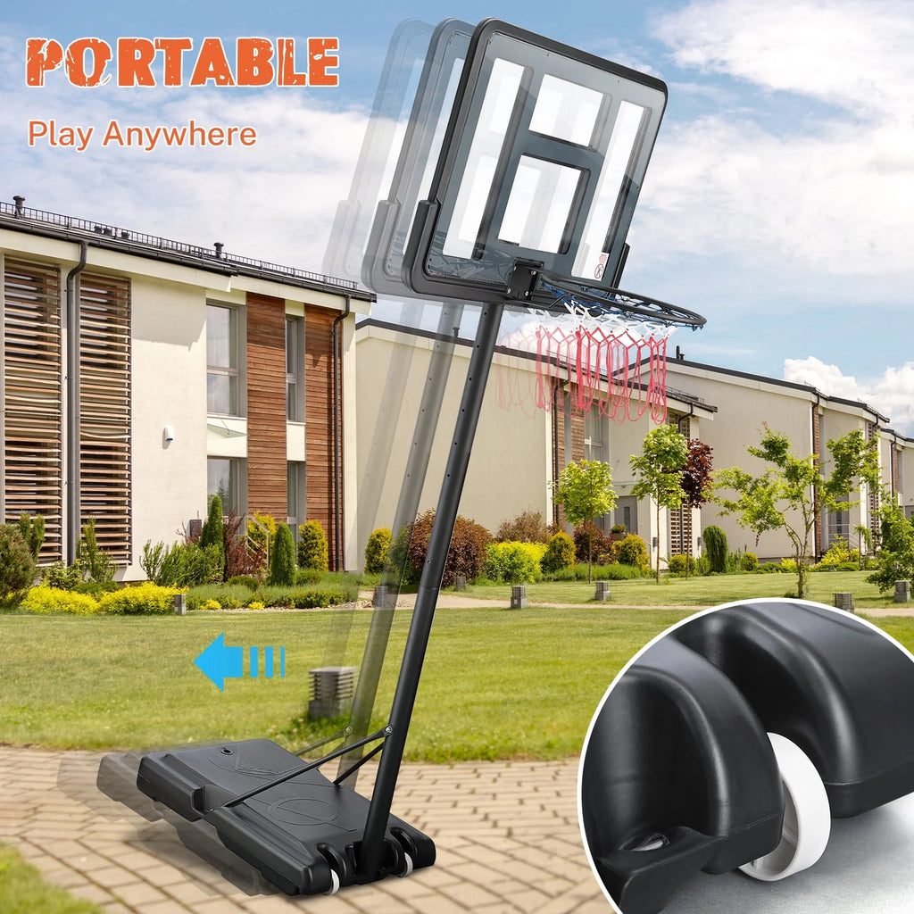 44 inch Height Adjustable Portable Basketball Hoop R386