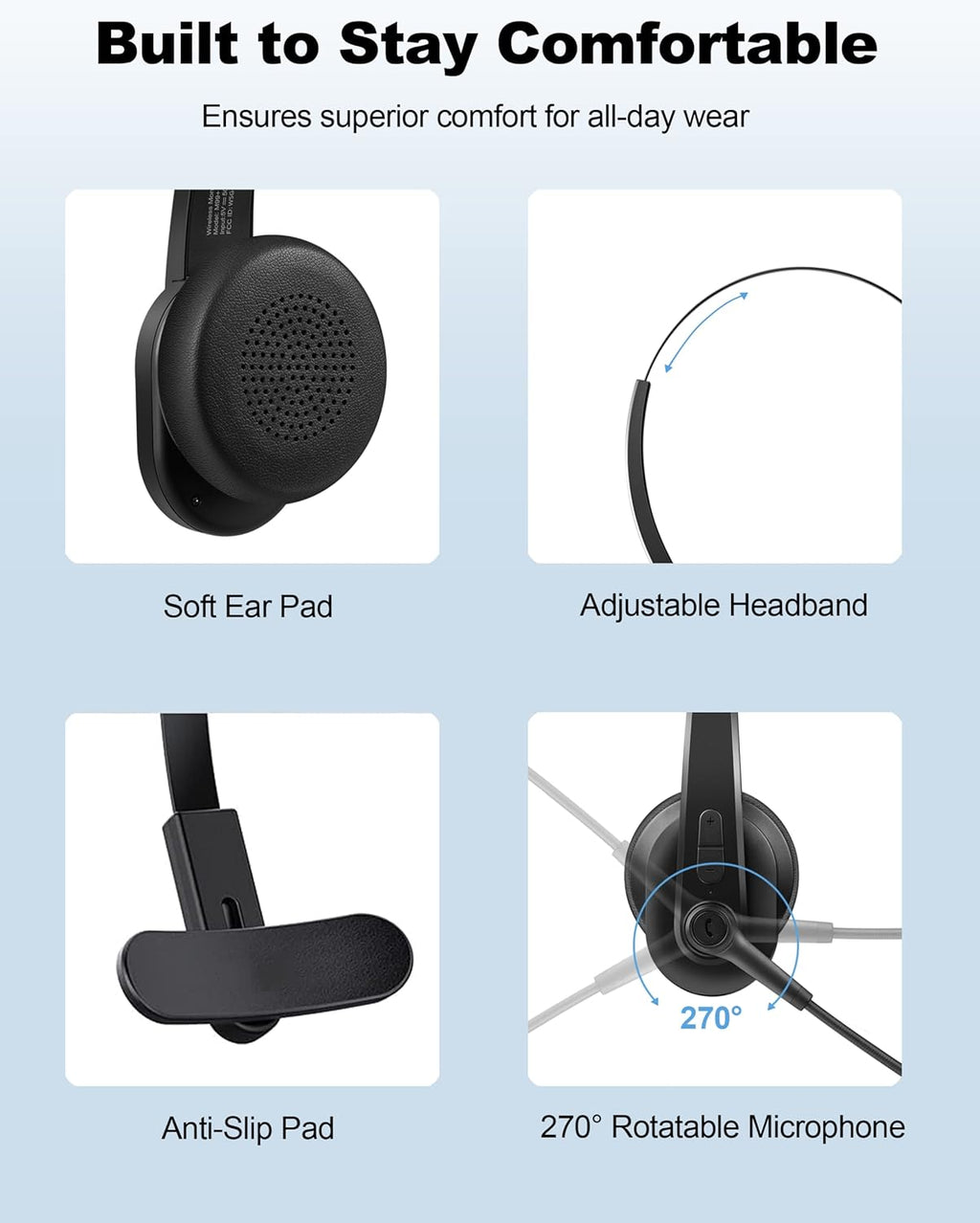 Bluetooth Trucker Headset with Noise Canceling Microphone C576368