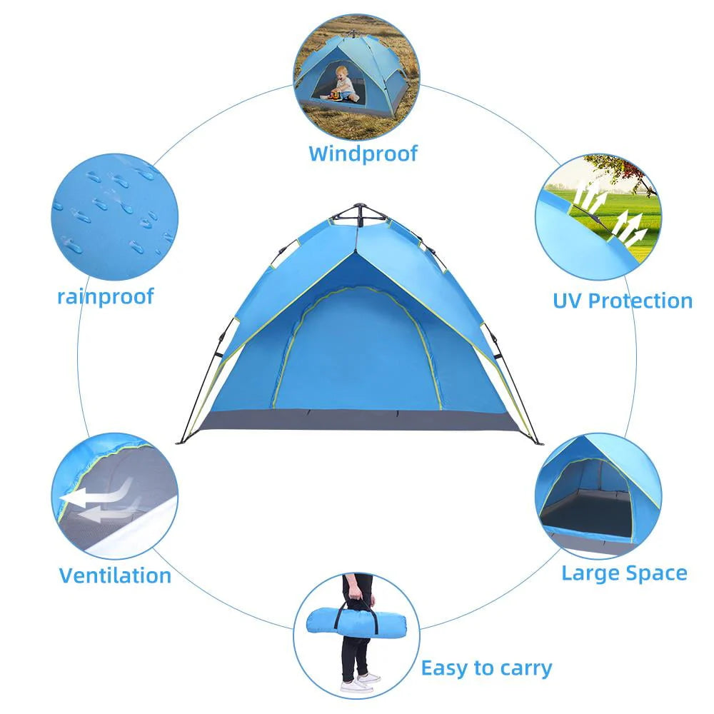 2-3 Person Waterproof Automatic Camping Tent F822
