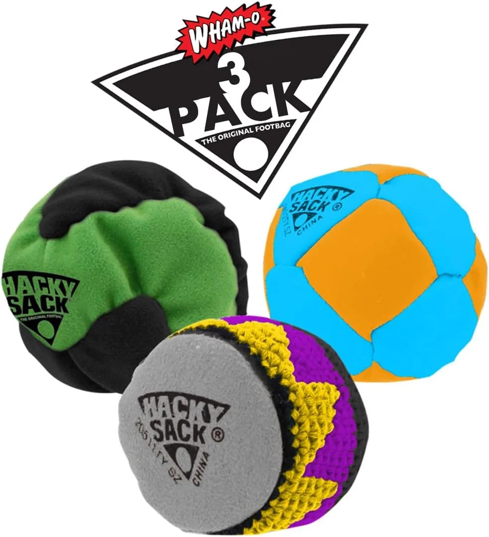 3 PACK Hand Stitched 3 Panel Footbag P471195