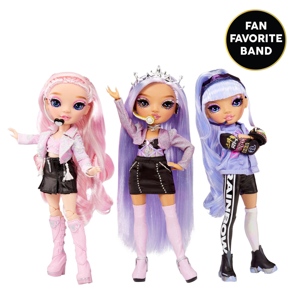 Pink Lavender Fashion Doll with 2 Designer Outfits and Microphone Headset B56294