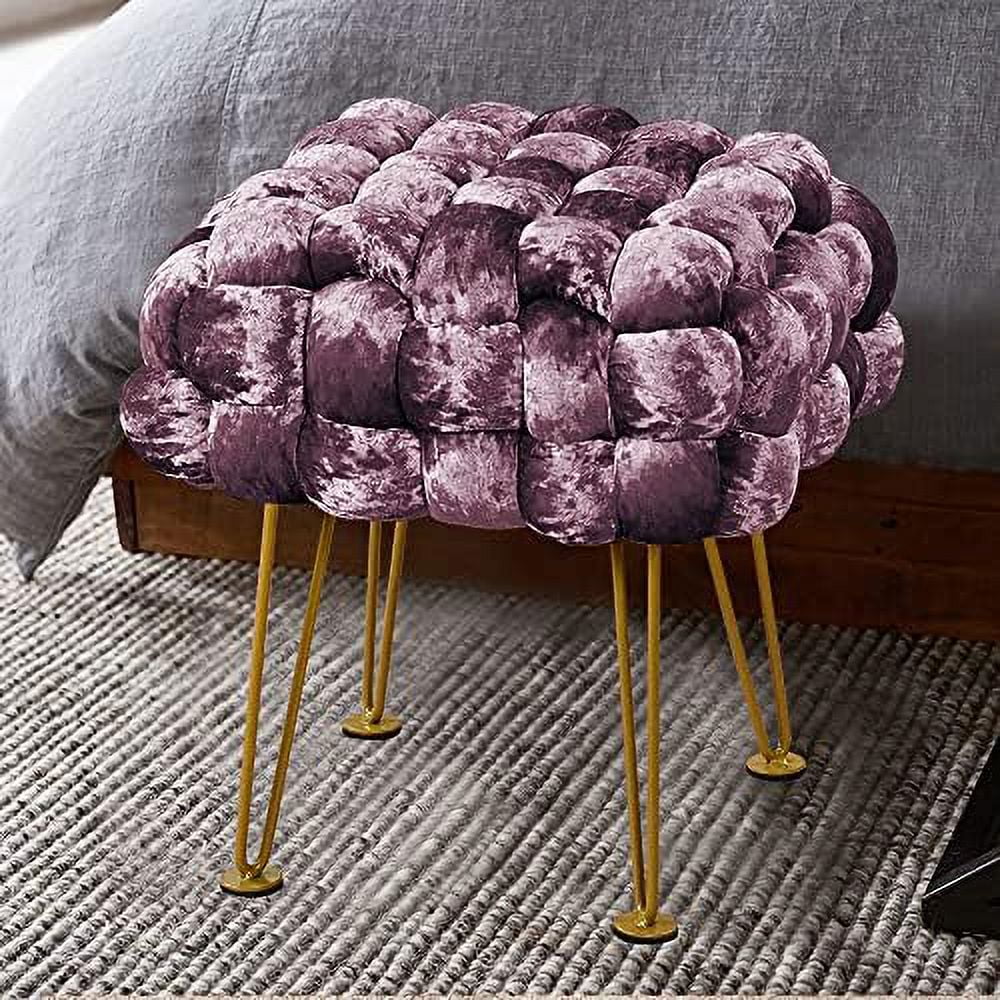 Black Soft Upholstered Ottoman Bench 16"x16"x16" H920