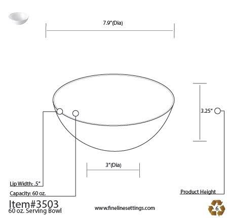 60 oz White Plastic Disposable Bowls U7067