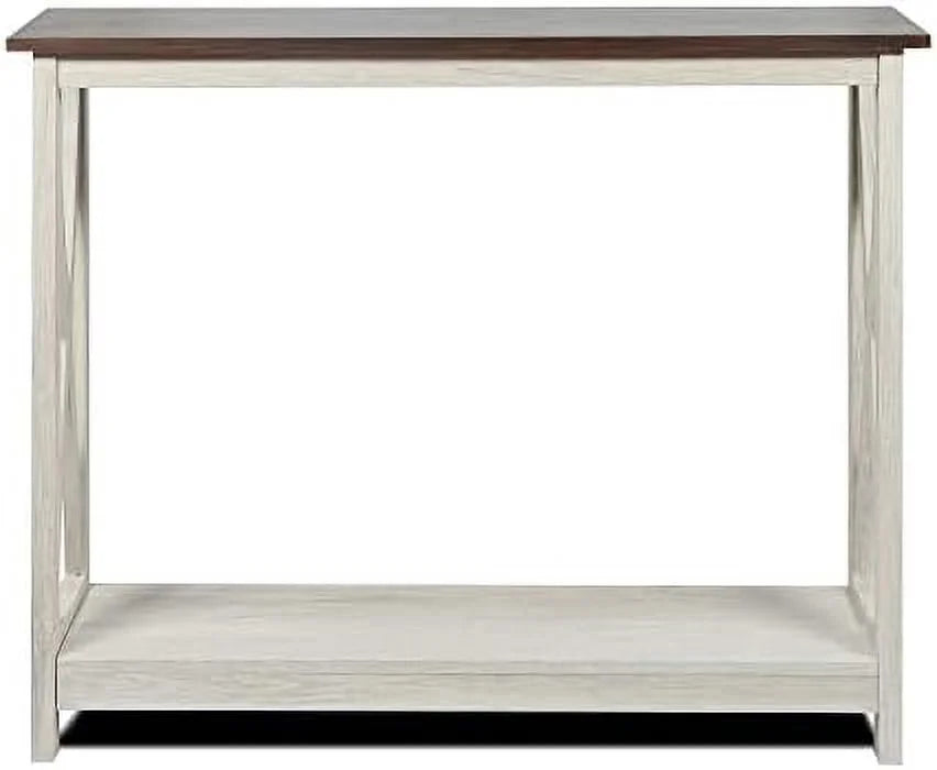 White Oak 2-Tier Console Table N43617