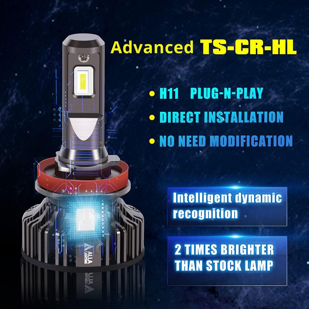 6500K Xenon White LED Headlights Bulbs Pack of 2 V586541