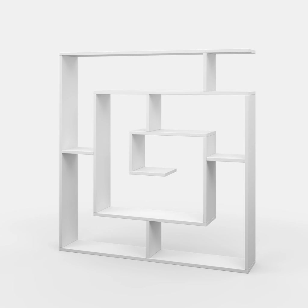 4 Tier White Modern Bookcase V96500