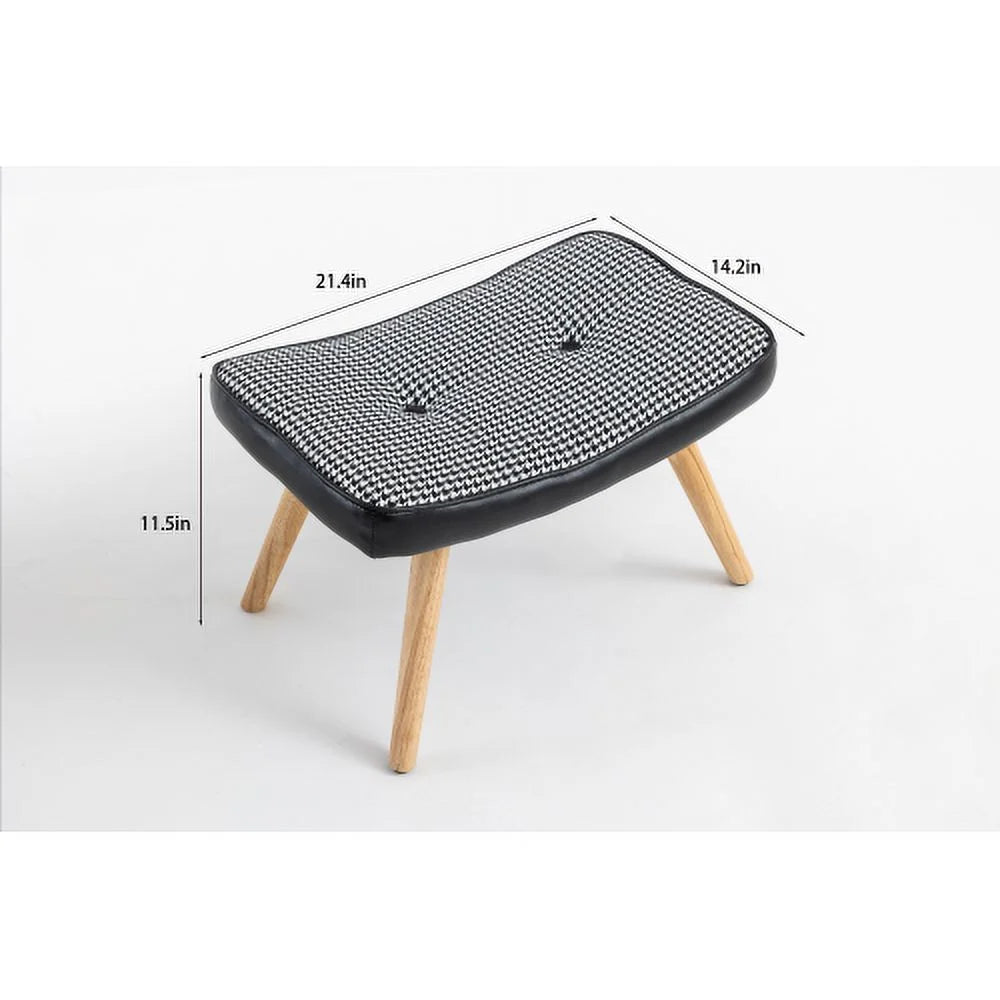 Black Wooden Step Stool with Non-Slip Pad A268