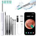 Ear Wax Removal Tool Camera with 8 Pcs Ear Set, 1080P HD Otoscope Camera and 6 LED Lights O619