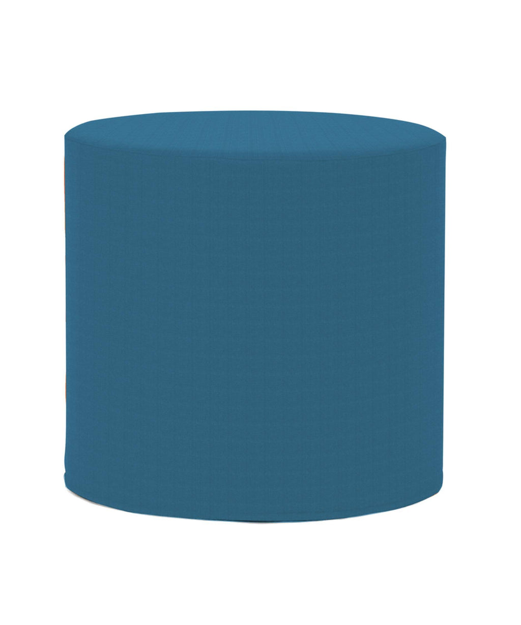 Turquoise Cylinder Ottoman F392