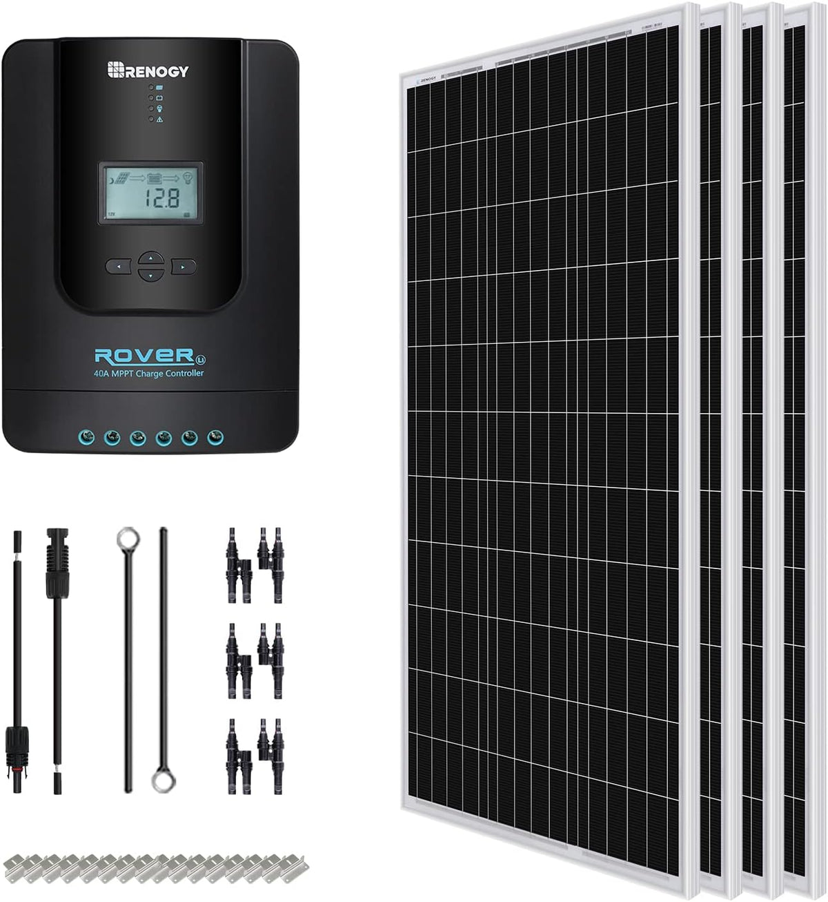 400 Watt 12 Volt Monocrystalline Solar Panel Kit with 40A MPPT Charge Controller C253