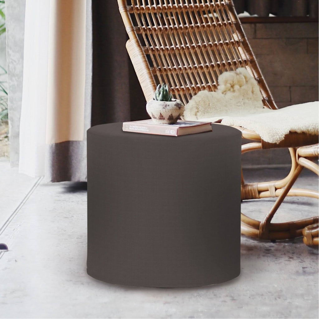 Turquoise Cylinder Ottoman F392