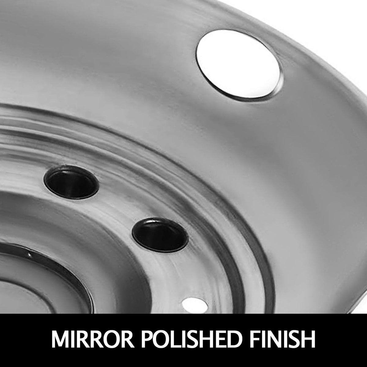 Stainless Steel 19.5 Inch 10 Lug Wheel Simulator 4PCS Hubcap Kit V6799