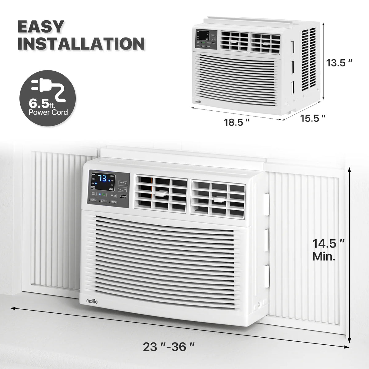 5,000 BTU Mechanical Window Air Conditioner with Multi-Speed Fan, White V581663