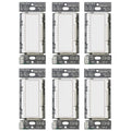 Dimmer Switch for Dimmable LED, Halogen & Incandescent Bulbs, White 6-Pack Y1132