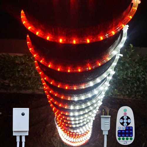 LED Rope Lights Red White Blue 30 Feet S761