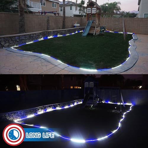 LED Rope Lights Red White Blue 30 Feet S761