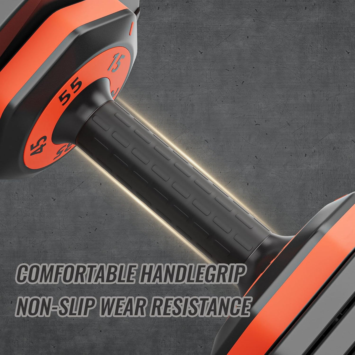 55LB Adjustable Dumbbell Set with Anti-Slip Handle J373830