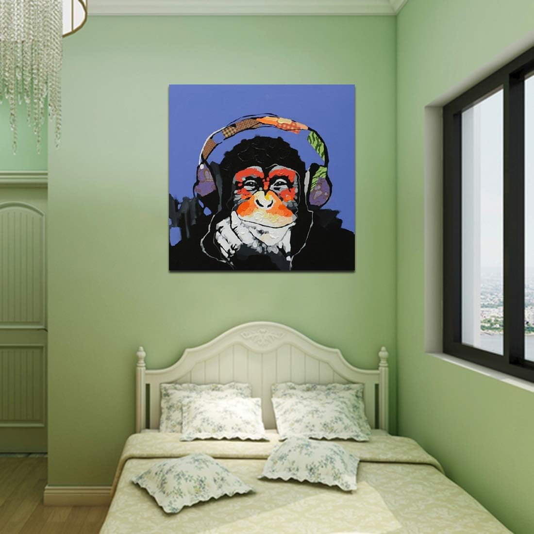 Hand Painted Gorilla Canvas Paintings Pack of 2 I4175