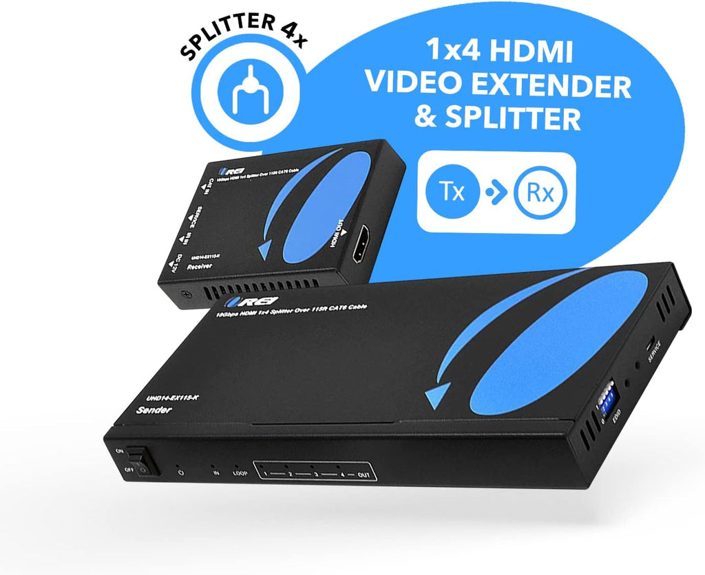 1x4 HDMI Extender Splitter 4K Over Single Cable CAT6/7 O3183