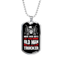 Dog Tag Stainless Steel or 18k Gold 24" Chain V637
