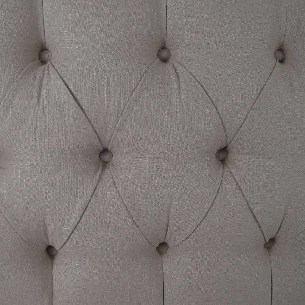 Gray Linen Tufted Wingback Headboard Y4558