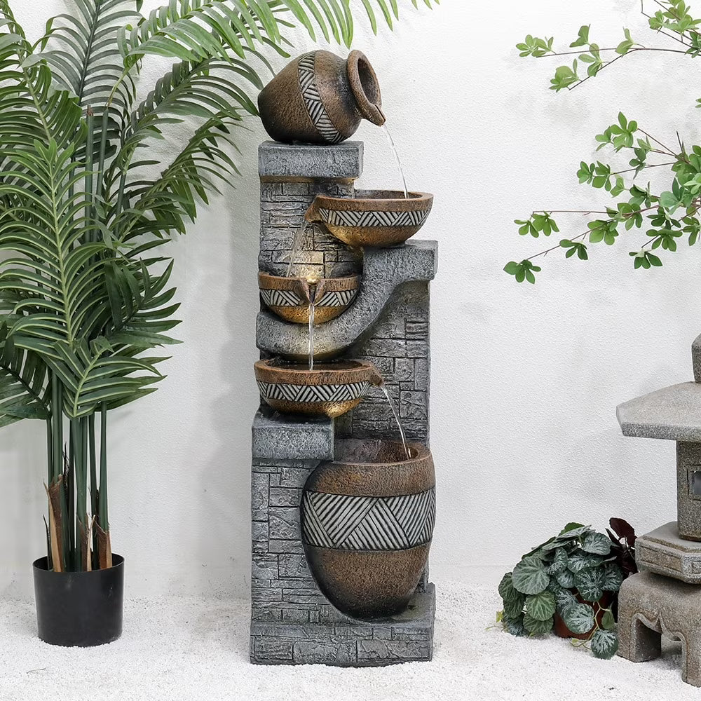 5-Tier Cascading Outdoor Water Fountain X91178