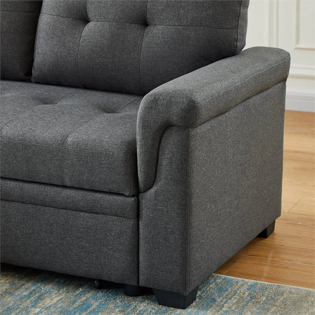 2-Piece Set with Reversible Sleeper Sofa and Coffee Table in Gray J811