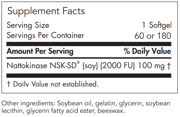 Nattokinase 50 mg 300 Vegetarian Capsules H9041