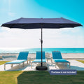 13 FT Patio Umbrella with Easy Crank, Dark Blue H58786