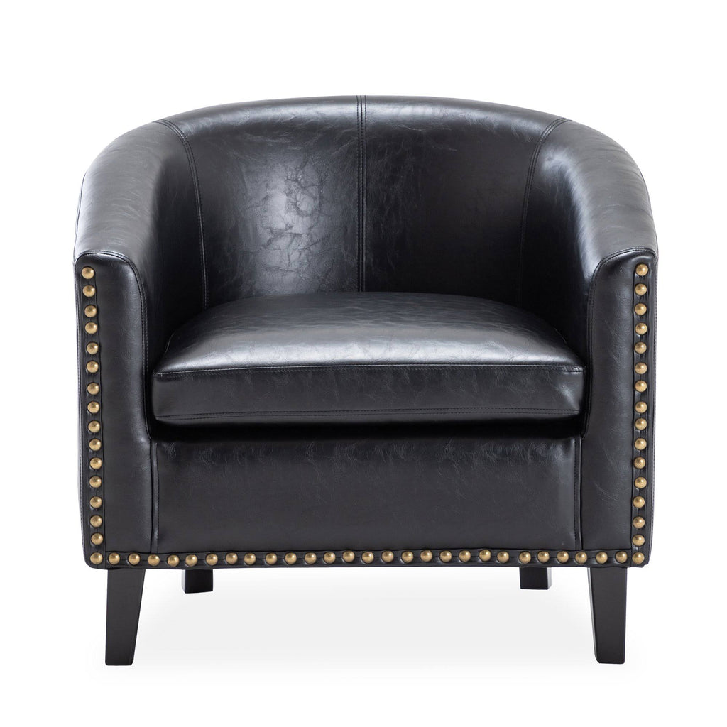 Beige Fabric Barrel Chair R92846