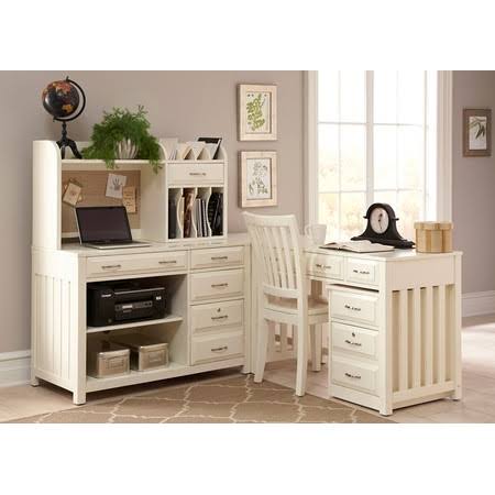 White Computer Credenza A9141