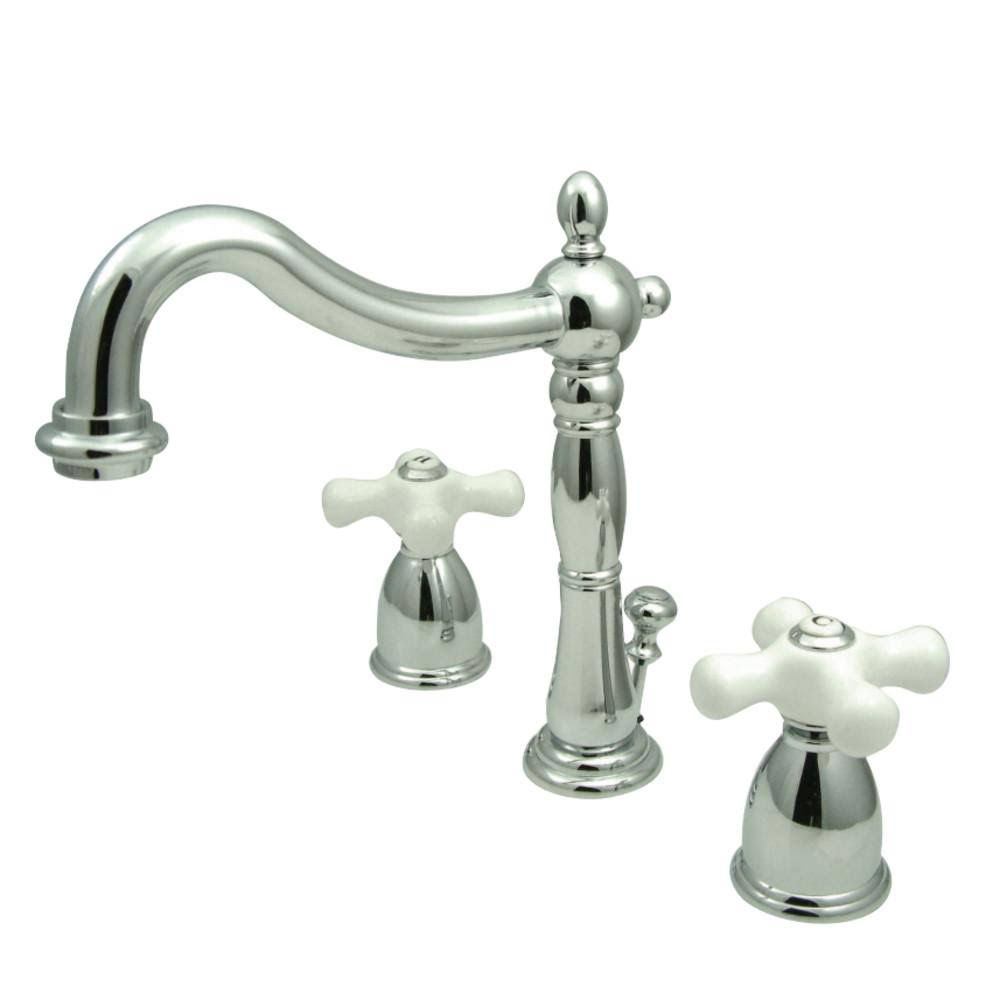 Antique Brass Widespread Bathroom Faucet A328562