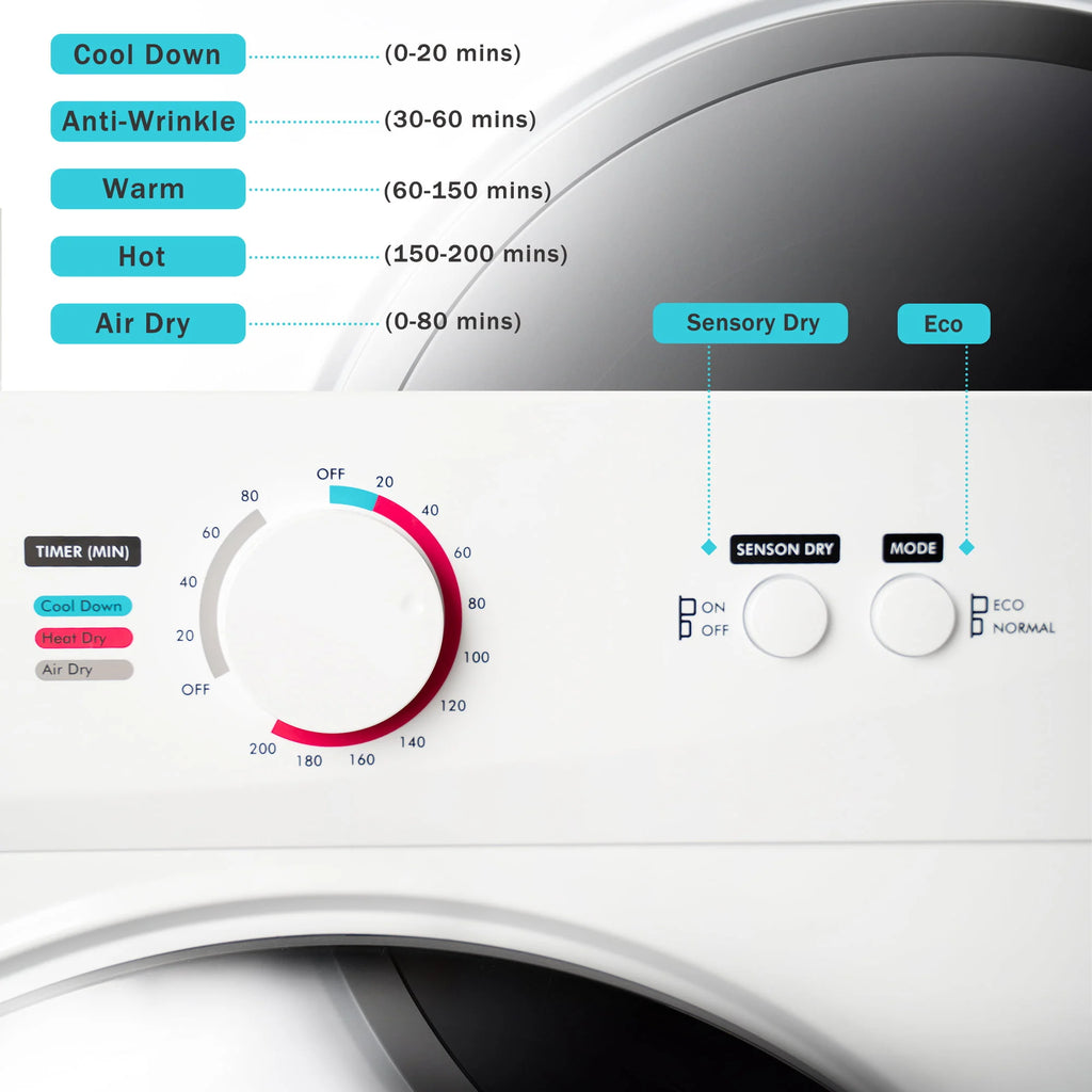 Portable Stainless Steel Laundry Dryer with 5 Modes B73648