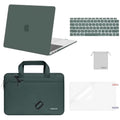 Midnight Green Plastic Hard Shell MacBook Air 13 inch Case with Shoulder Bag, Keyboard Cover, Screen Protector, Pouch E11341