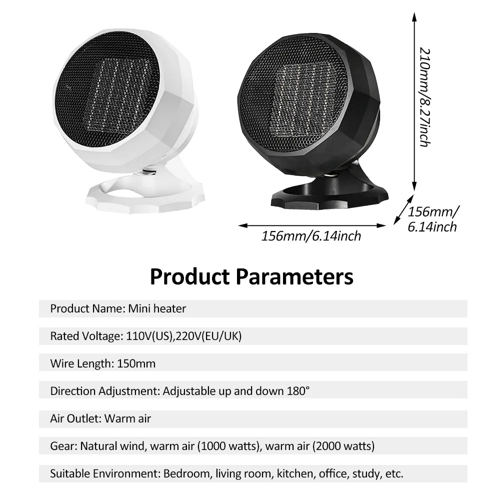 2000W Ceramic Warm Air Heater V276