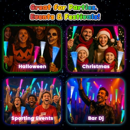 12PCS Colorful Flashing LED Light Up Glow Sticks W656