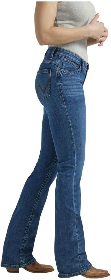 Jennifer Blue Mid Rise Bootcut Jean W52338